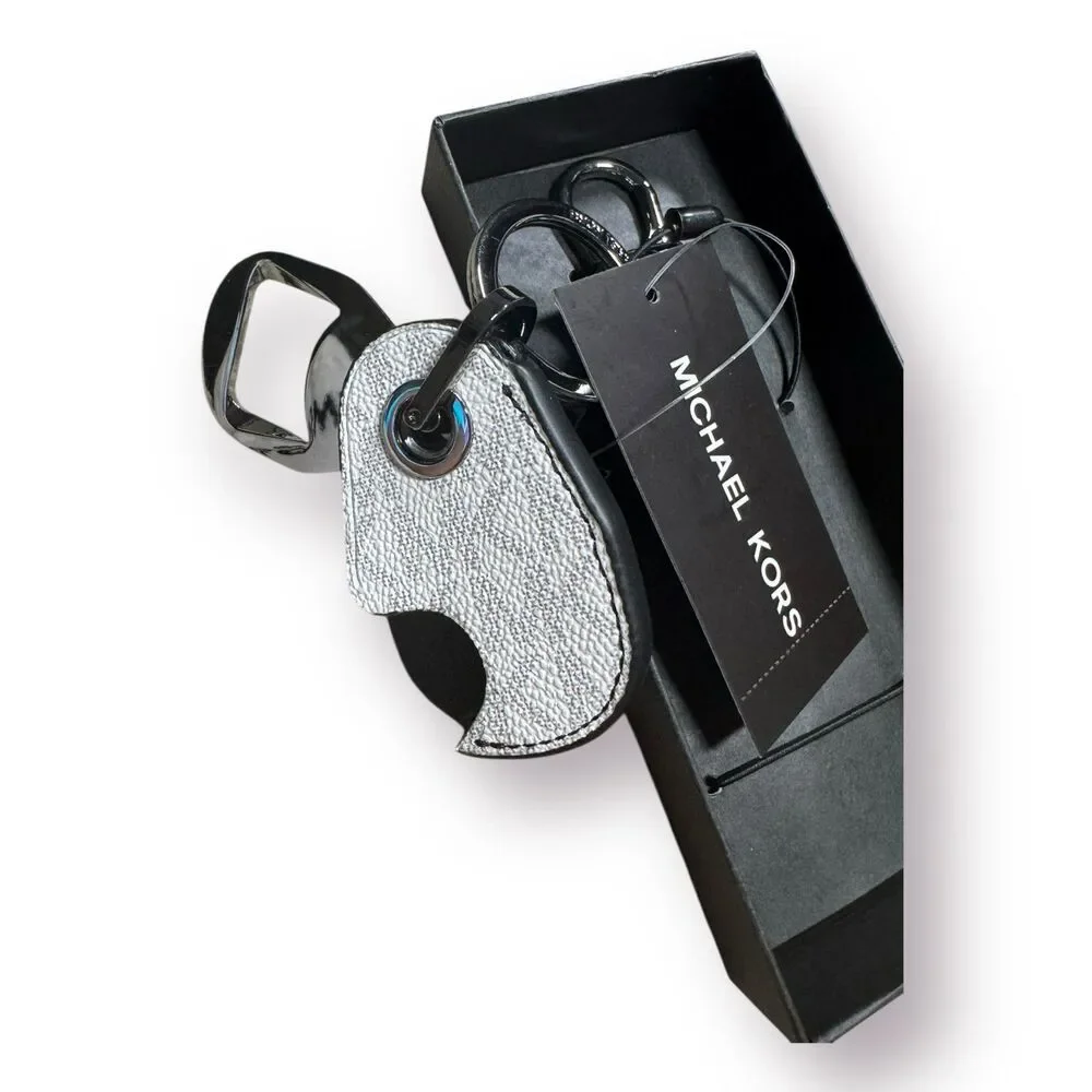 Michael Kors‎ Men's Harrison Leather Bottle Opener Key Fob Gift Box Set